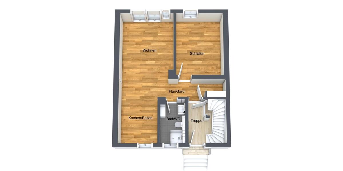Erdgeschoßwohnung Bamberg Bamberg-Ost - 2 Zimmer, 64 m&sup2;, 800&euro; | Angebot:27543890