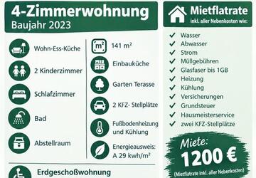 Wohnung Rauhenebrach - 4 Zimmer, 141 m&sup2;, 1.200&euro; | Angebot:27580112